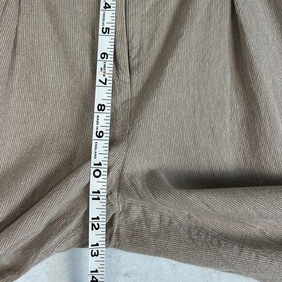Gibson Latimer Linen Blend Wide Leg Women's Pants Tan White Stripe Size 8 - Picture 5 of 9